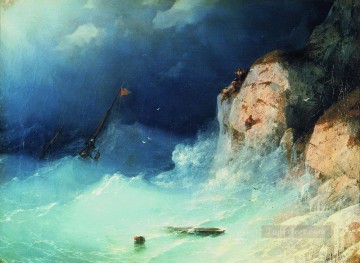 Ivan Konstantinovich Aivazovsky Painting - the shipwreck 1864 1 Romantic Ivan Aivazovsky Russian